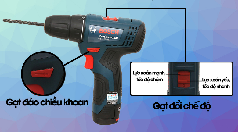 Máy khoan vặn vít pin Bosch GSR 120-LI