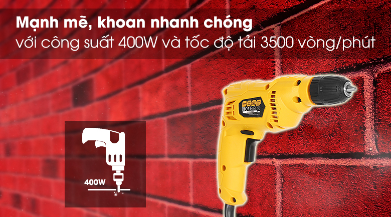 Máy khoan Tolsen 79500 10Mm 400W - Công suất
