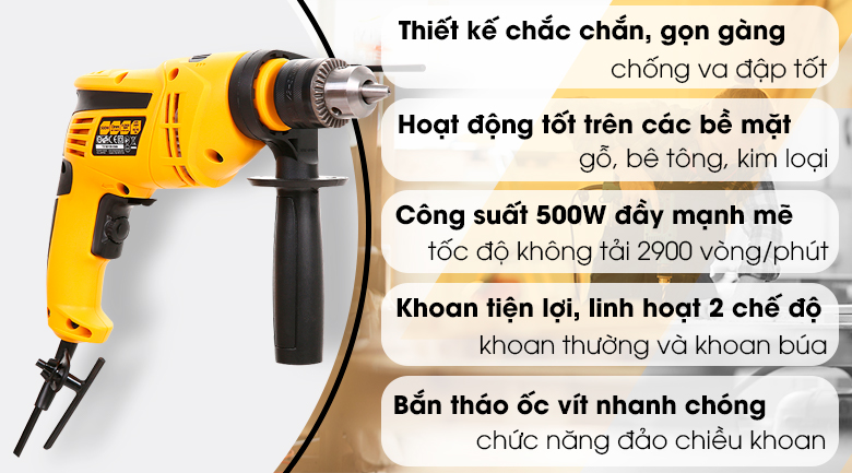 Máy khoan búa điện Tolsen 79501 500W