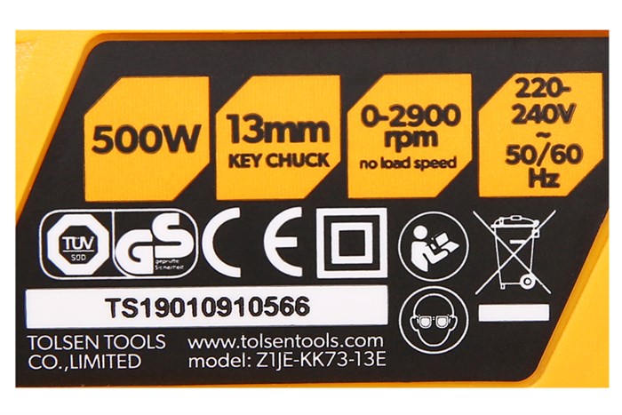 Máy khoan búa điện Tolsen 79501 500W Màu Đen - Vàng