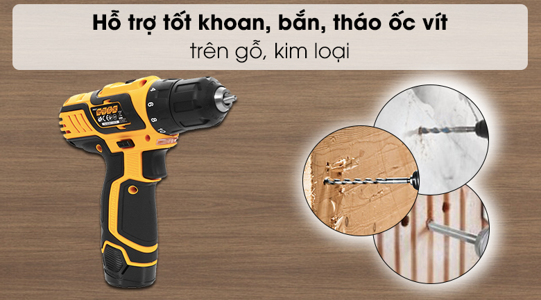 Máy Khoan Pin Tolsen 79023 12V - Hỗ trợ khoan, bắn tháo ốc vít