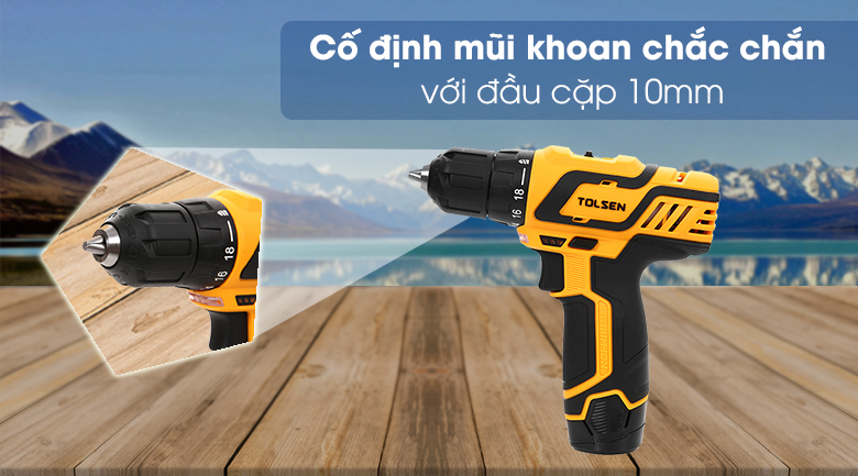 Máy Khoan Pin Tolsen 79023 12V - Đầu cặp