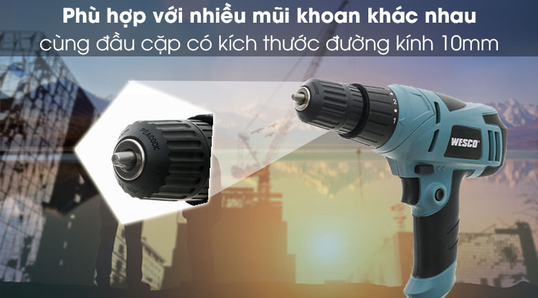 Máy khoan điện Wesco WS3231 300W - Đầu kẹp mũi khoan Máy khoan điện Wesco WS3231 300W - Đầu kẹp mũi khoan