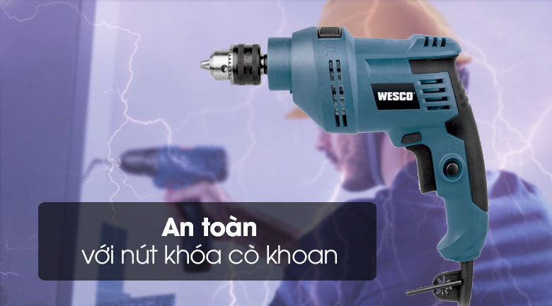 An toàn cho mọi người xung quanh với nút khóa cò khoan An toàn cho mọi người xung quanh với nút khóa cò khoan