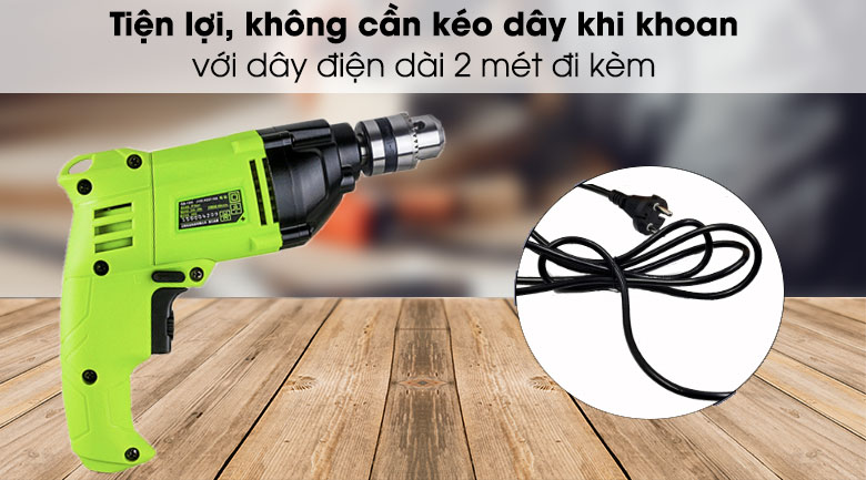 Máy Khoan Pigeon G6-10H 400W - Tiện lợi với dây điện dài 2 mét đi kèm