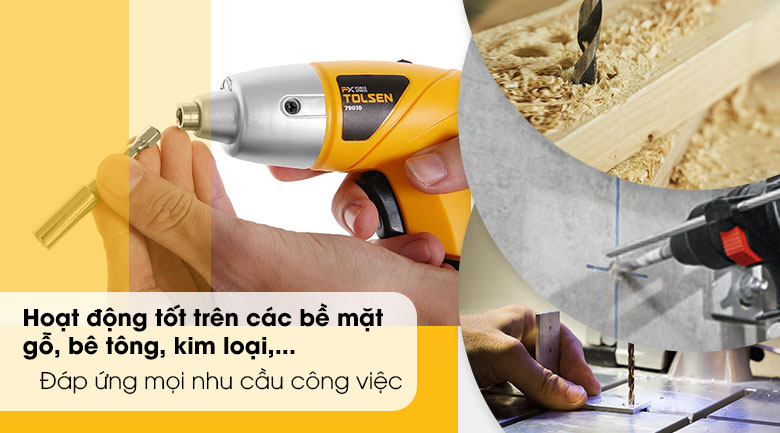 Máy khoan vặn vít pin Tolsen 79010 - Khả năng hoạt động