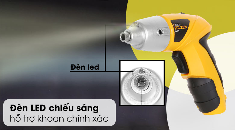 Máy khoan vặn vít pin Tolsen 79010 - Đèn led