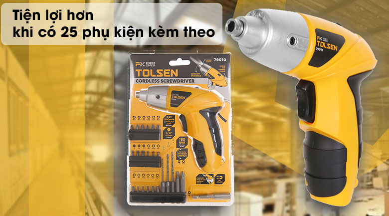 Máy khoan vặn vít pin Tolsen 79010 3.6V