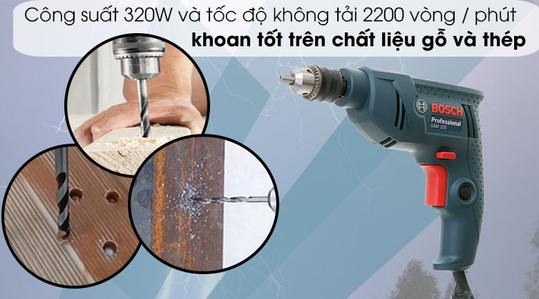 Máy khoan điện Bosch GBM 320 320W