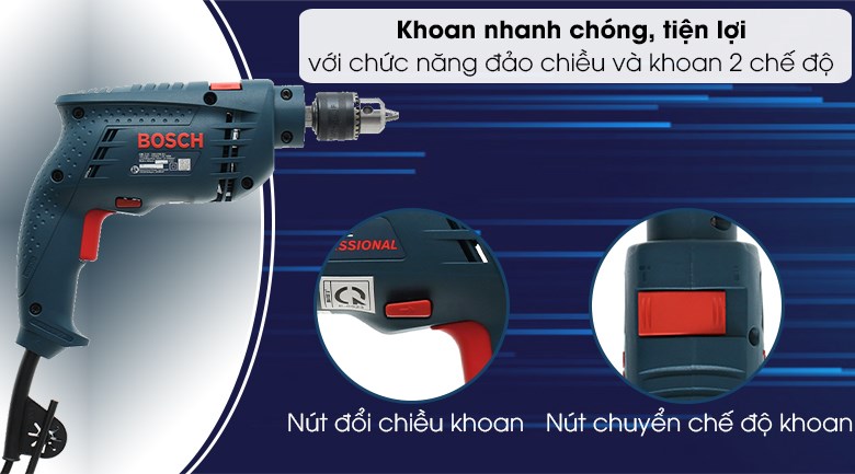 Máy khoan động lực điện Bosch GSB 10 RE 500W