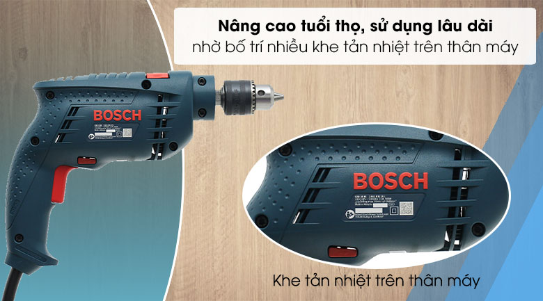 Máy khoan động lực điện Bosch GSB 10 RE 500W - Khe tản nhiệt