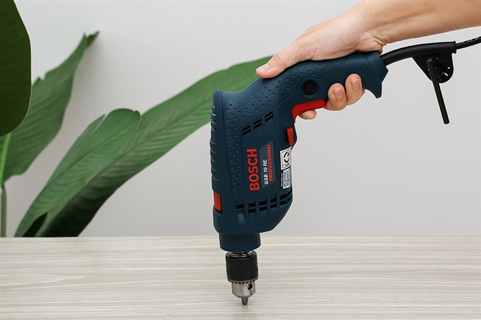 Máy khoan động lực điện Bosch GSB 10 RE 500W Màu Xanh Dương