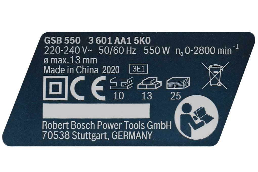 Siêu thị máy khoan động lực điện Bosch GSB 550 550W