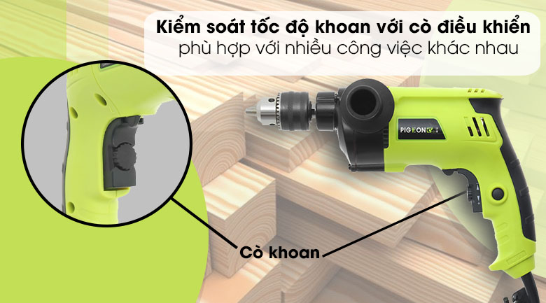 Máy khoan động lực điện Pigeon G6-13C - Cò Khoan