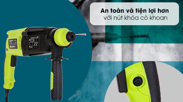 Máy khoan búa điện Pigeon G2-26A 800W - khóa cò