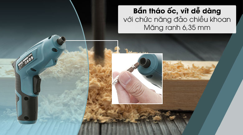 Máy khoan vặn vít pin Wesco WS2012 - Khoan xoay chieu