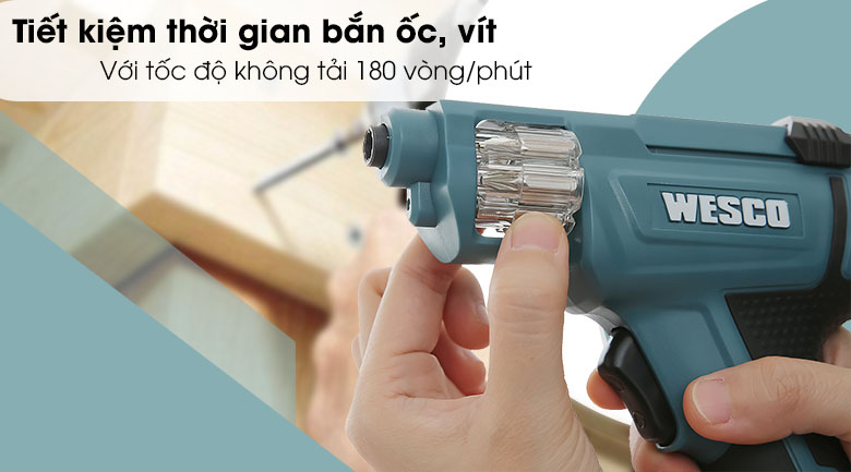 Máy khoan vặn vít pin Wesco Ws2013 - Tốc độ quay
