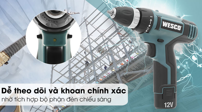 Máy khoan pin Wesco WS2532 12V