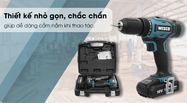 Máy Khoan Pin Wesco WS2938K2 - thiết kế