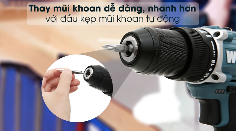 Máy khoan pin Wesco WS2921K2 18V (2 pin, 1 sạc)