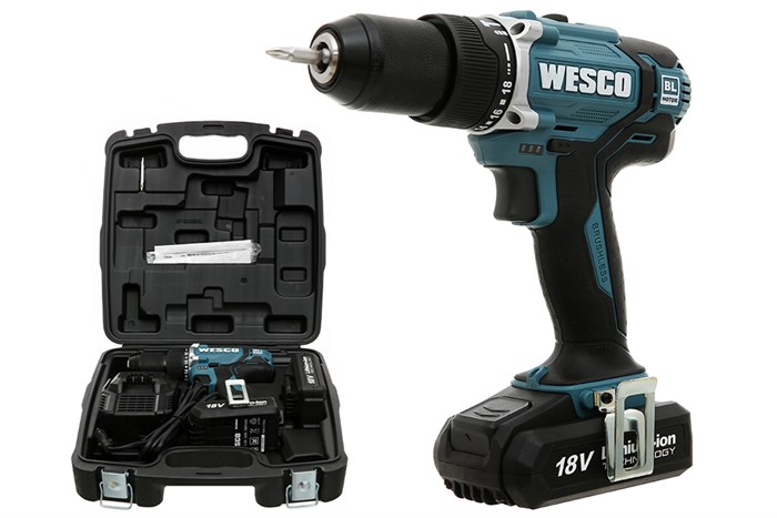 Máy khoan pin Wesco WS2921K2 18V (2 pin, 1 sạc) Màu Xanh Dương