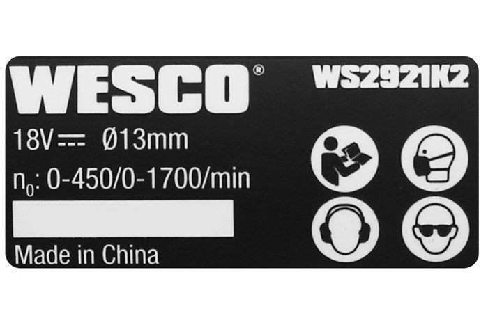 Máy khoan pin Wesco WS2921K2 18V (2 pin, 1 sạc) Màu Xanh Dương