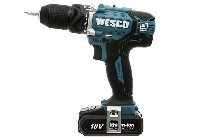 Máy khoan pin Wesco WS2921K2 18V (2 pin, 1 sạc) Màu Xanh Dương