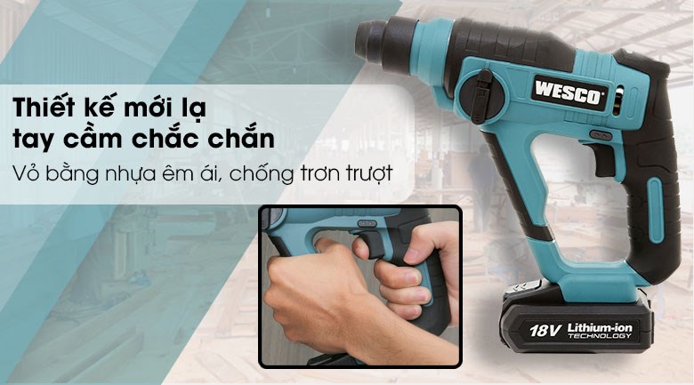 Máy khoan búa pin Wesco WS2940K2 18V