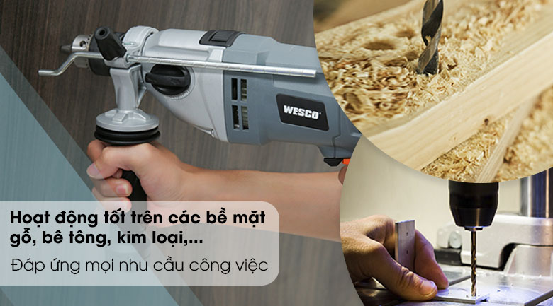 Máy Khoan Động Lực Điện Wesco WS3177 950W - Khoan nhiều chất liệu