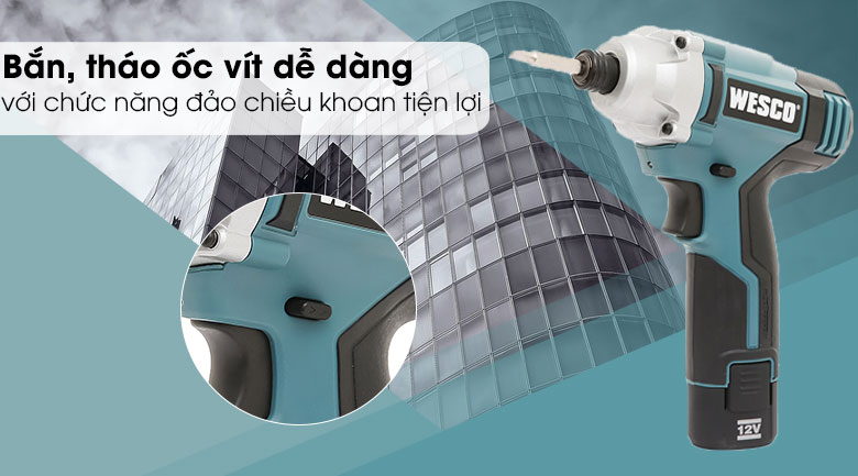 Máy khoan vặn vít pin Wesco WS2530K2 12V