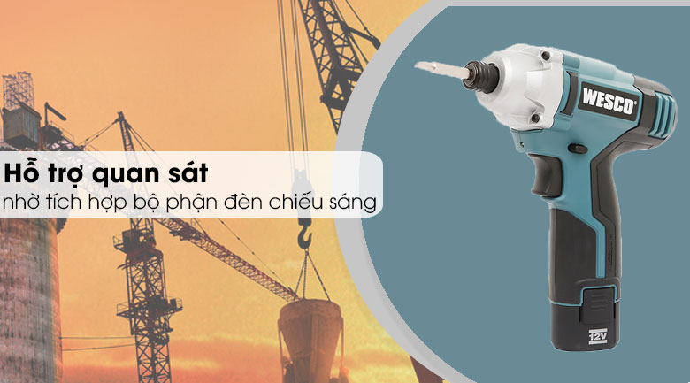 Máy khoan vặn vít pin Wesco WS2530K2 12V