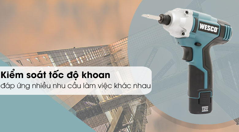 Máy khoan vặn vít pin Wesco WS2530K2 12V