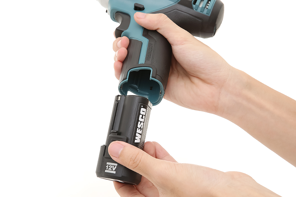 Máy khoan vặn vít pin Wesco WS2530K2 12V Màu Xanh Dương