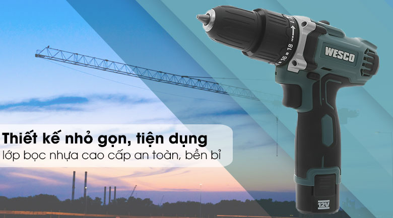 Máy khoan pin Wesco WS2547 - Thiết kế