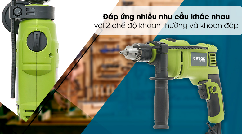 Máy khoan động lực điện Extol 401182 750W - Khoan bê tông