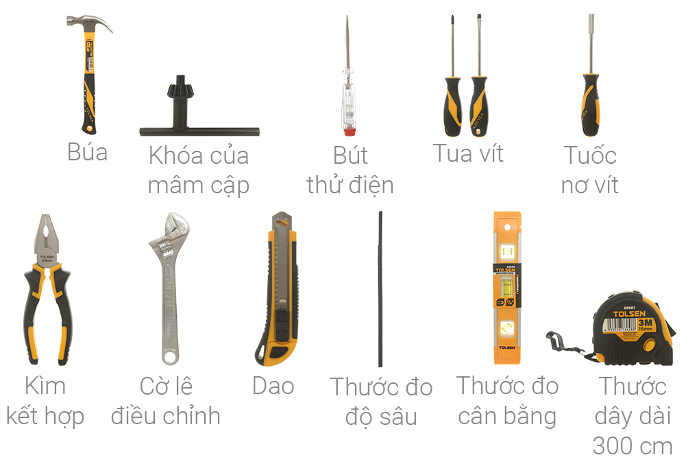 Máy khoan động lực điện Tolsen 79685 750W (95 phụ kiện) Màu Đen - Vàng