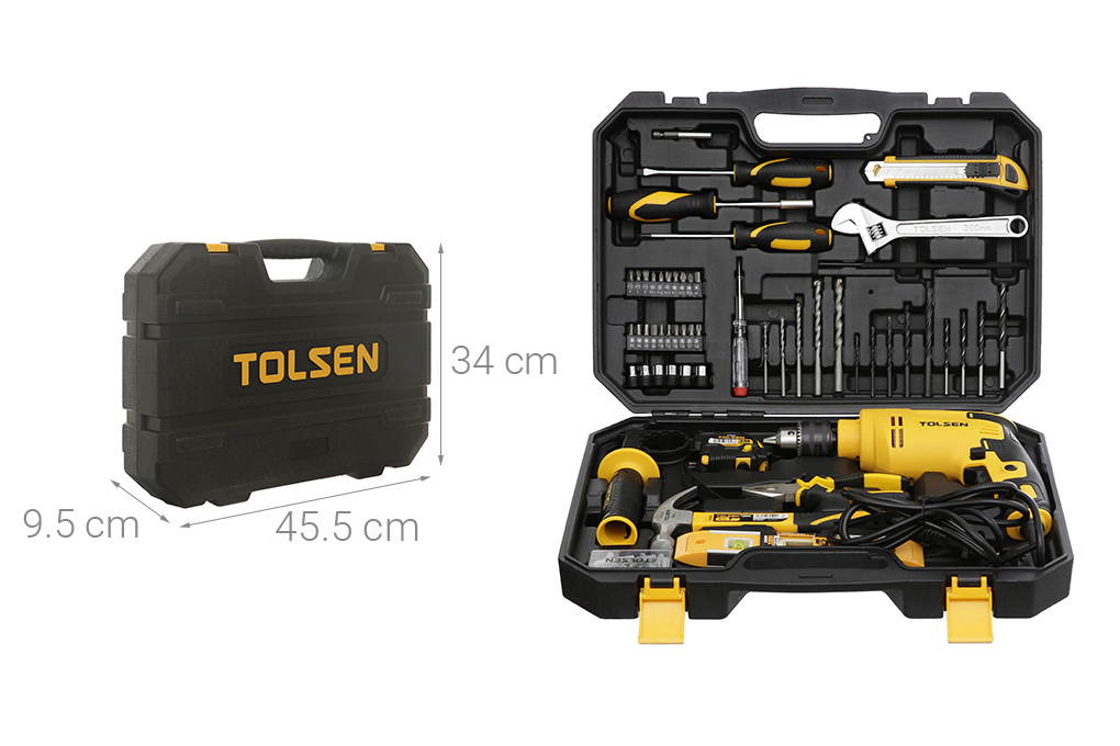 Máy khoan động lực điện Tolsen 79685 750W (95 phụ kiện) Màu Đen - Vàng