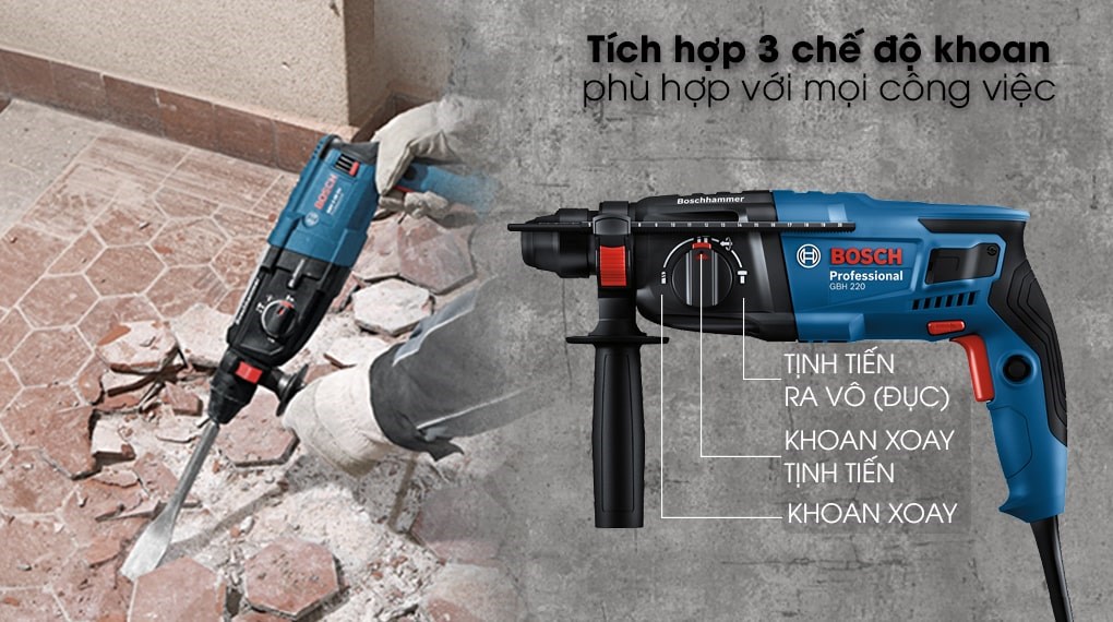 Máy khoan búa điện Bosch GBH 220 720W
