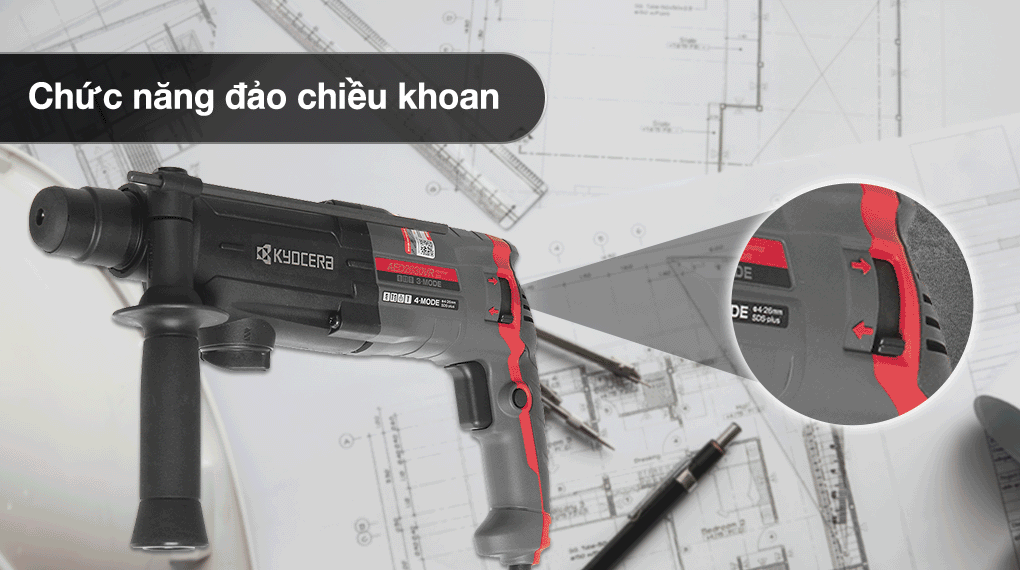 Máy khoan búa điện Kyocera AED2630VR 830W