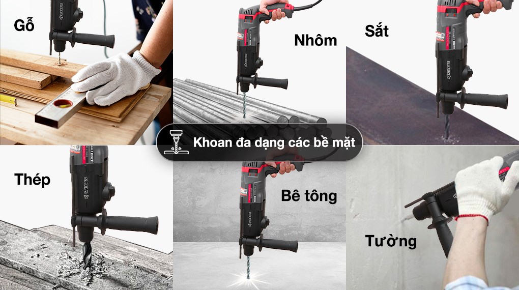 Máy khoan búa điện Kyocera AED2630VR 830W