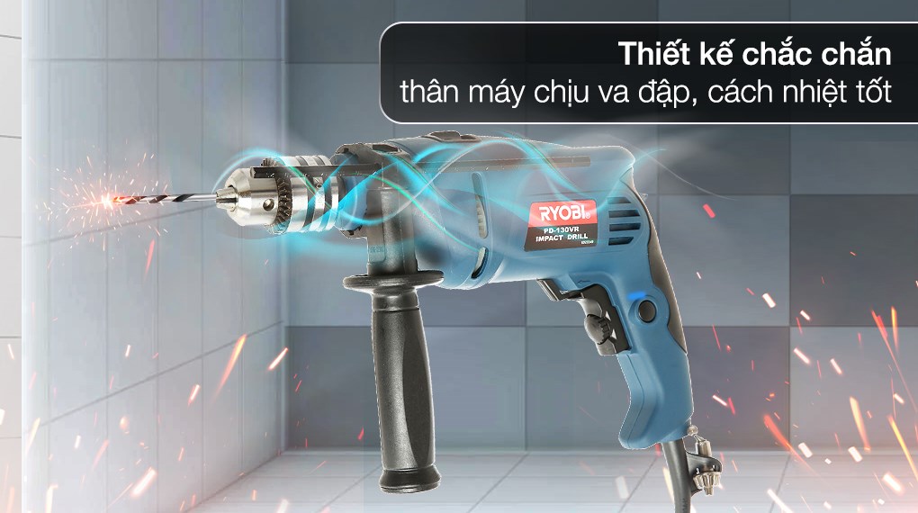 Máy khoan động lực điện Ryobi PD-130VR 650W