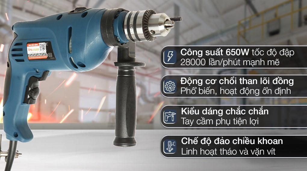 Máy khoan động lực điện Ryobi PD-130VR 650W