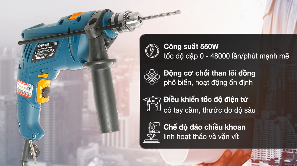 Máy khoan động lực điện Ryobi PD-550K 550W