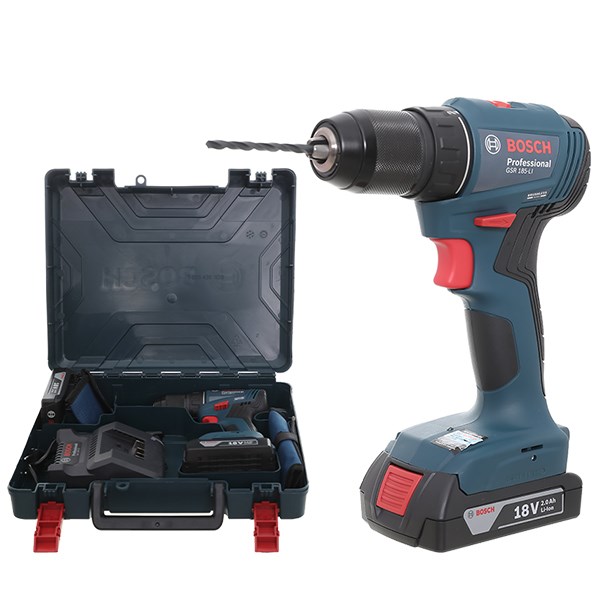 Máy khoan vặn vít pin Bosch GSR 185-LI 18V (2 pin, 1 sạc)