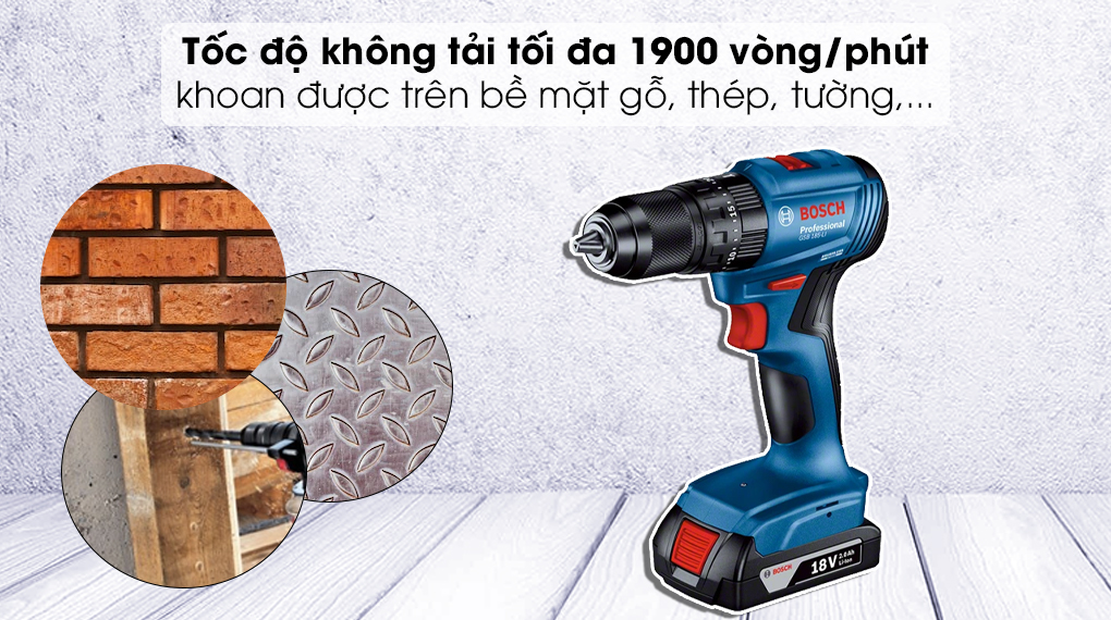 Máy khoan vặn vít pin Bosch GSB 185-LI (1 pin) - Công năng