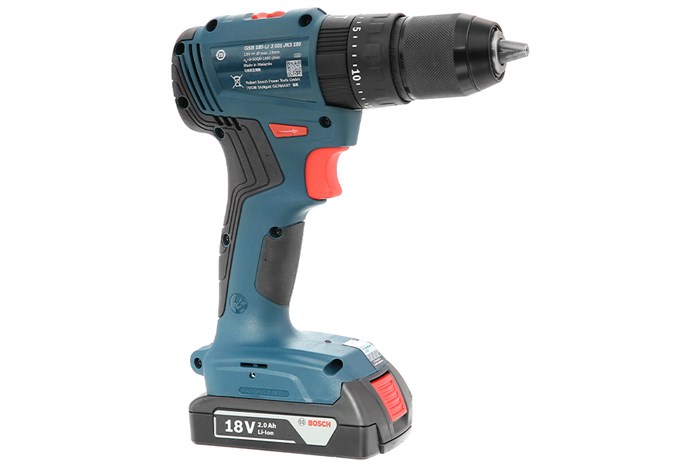 Máy khoan vặn vít pin Bosch GSB 185-LI 18V (1 pin, 1 sạc) Màu Xanh Dương