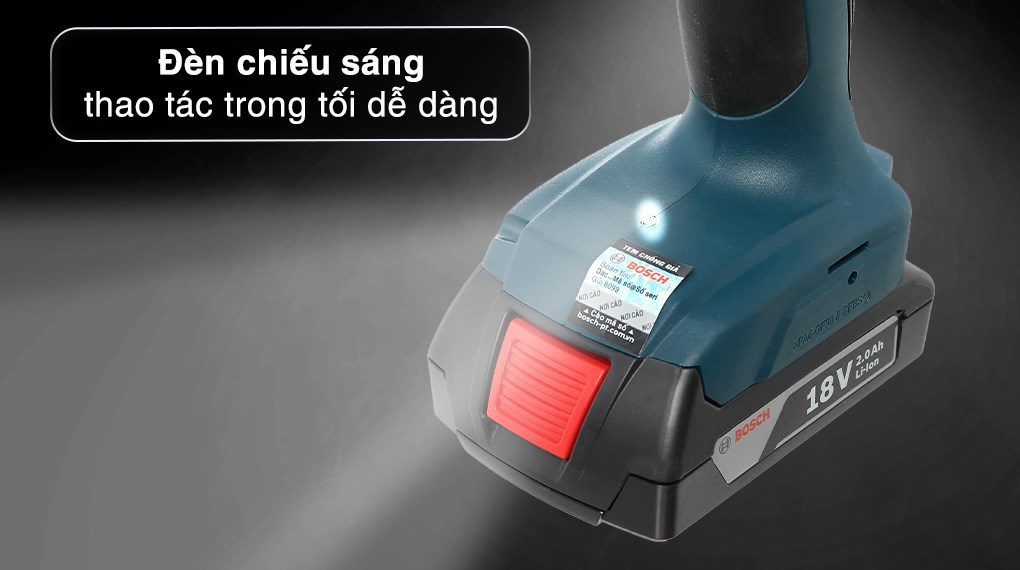 Máy khoan vặn vít pin Bosch GSB 185-LI 18V (2 pin, 1 sạc)