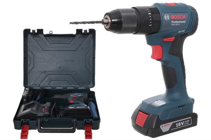 Máy khoan vặn vít pin Bosch GSB 185-LI 18V (2 pin, 1 sạc)