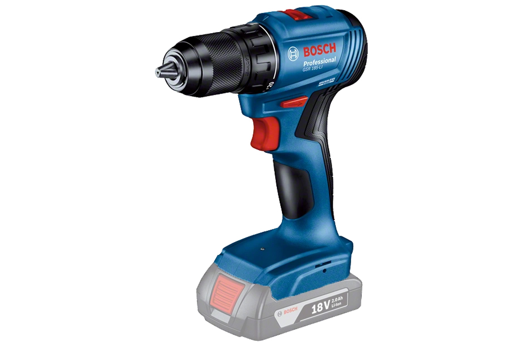 Máy khoan vặn vít pin Bosch GSR 185-LI 18V (không kèm pin và sạc) Màu Xanh Dương