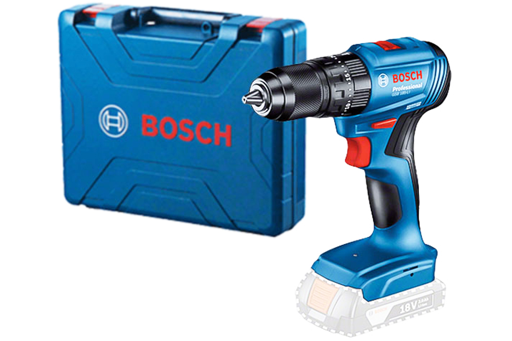 Máy khoan vặn vít pin Bosch GSR 185-LI 18V (không kèm pin và sạc) Màu Xanh Dương